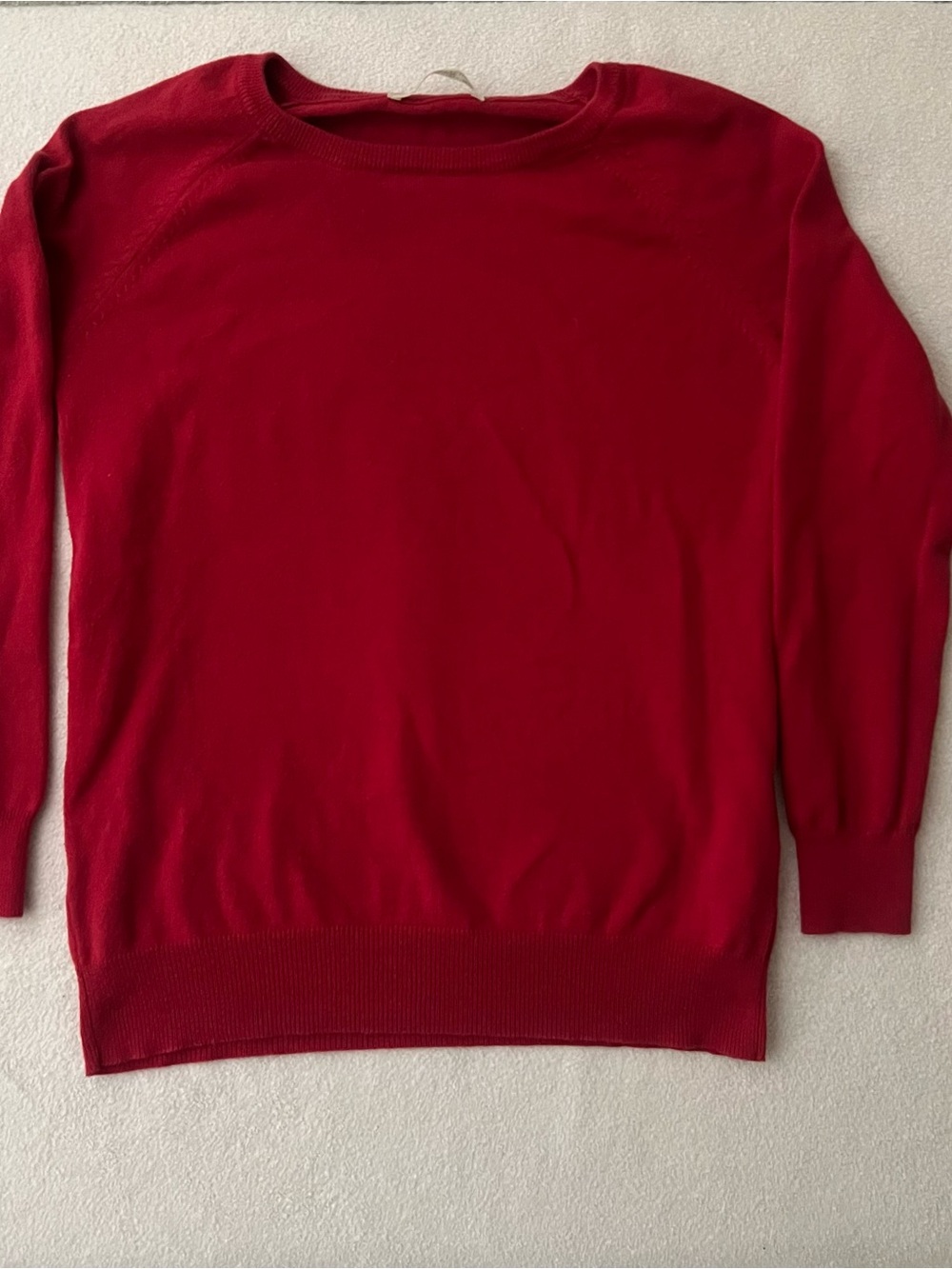 ZARA Knit Red Sweater Women’s Size Small S Long‎ Sleeve Academia Basics
